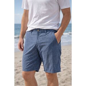 Trunks Mens' Blue Chambray Hybrid Shorts Casual Coastal Preppy Beach